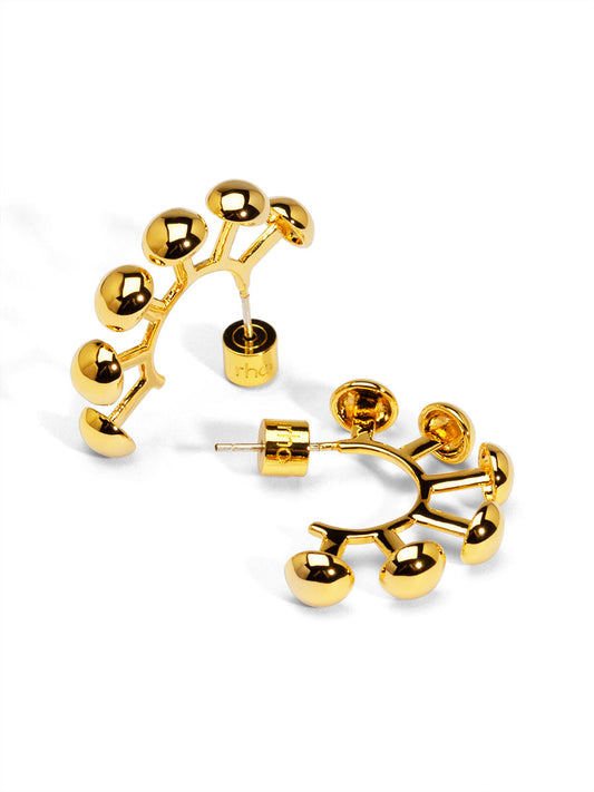 Dotted Lines Half Hoop Earring