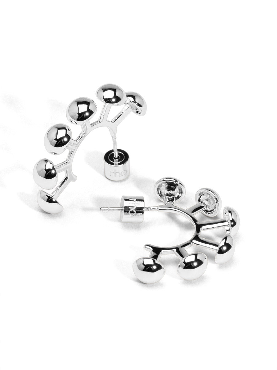 Dotted Lines Half Hoop Earring