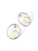 Two-Tone Double Loop Drop Earring
