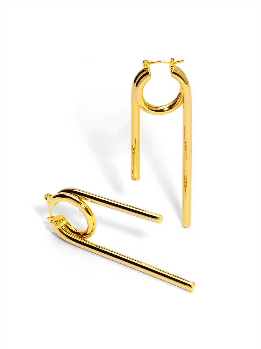 Arc Hoop Bar Earring