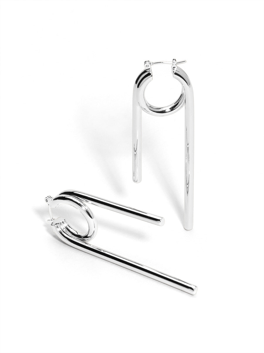 Arc Hoop Bar Earring