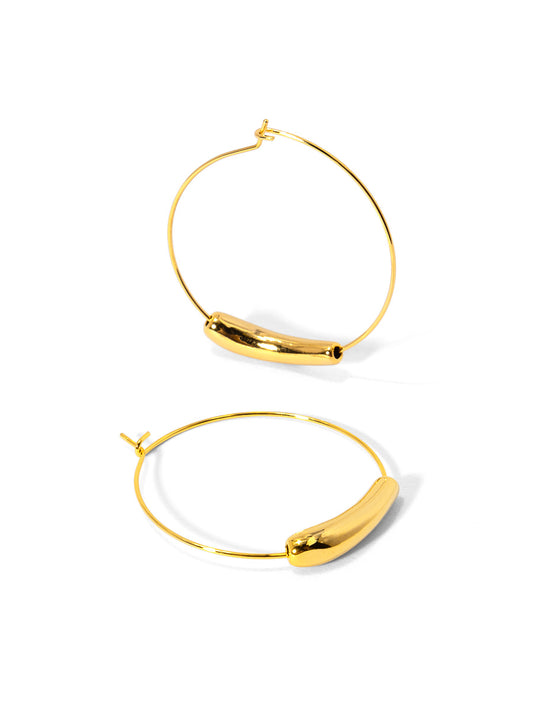 Slim Bar Hoop Earring