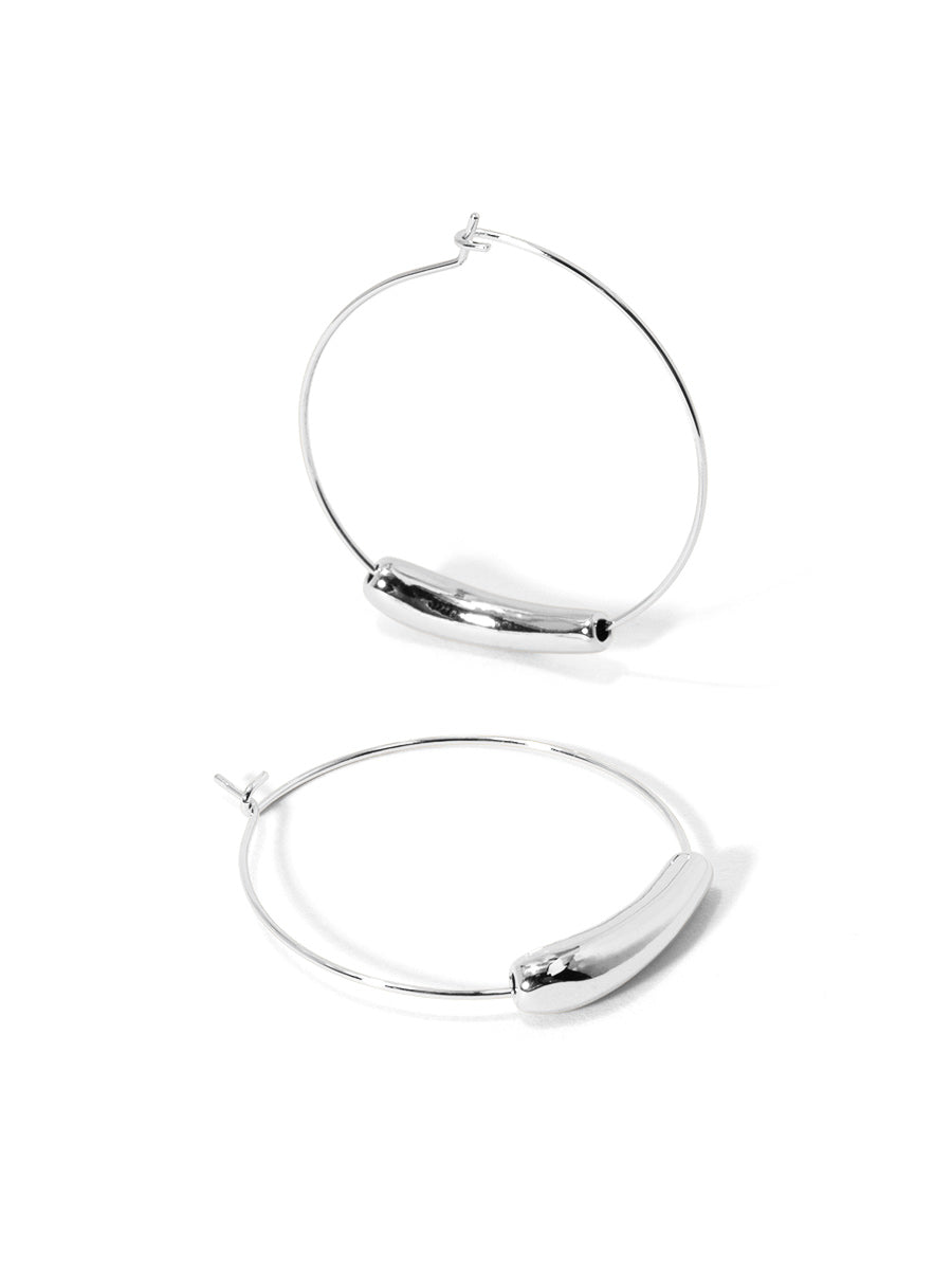 Slim Bar Hoop Earring