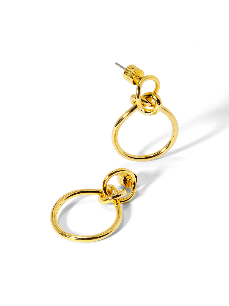 Small Infinity Knotted Drop Earring