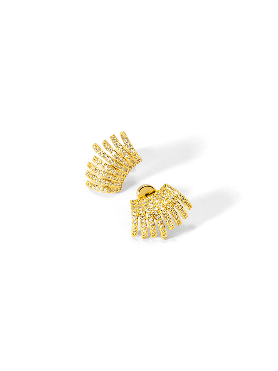 Sunbeam Pave Earring
