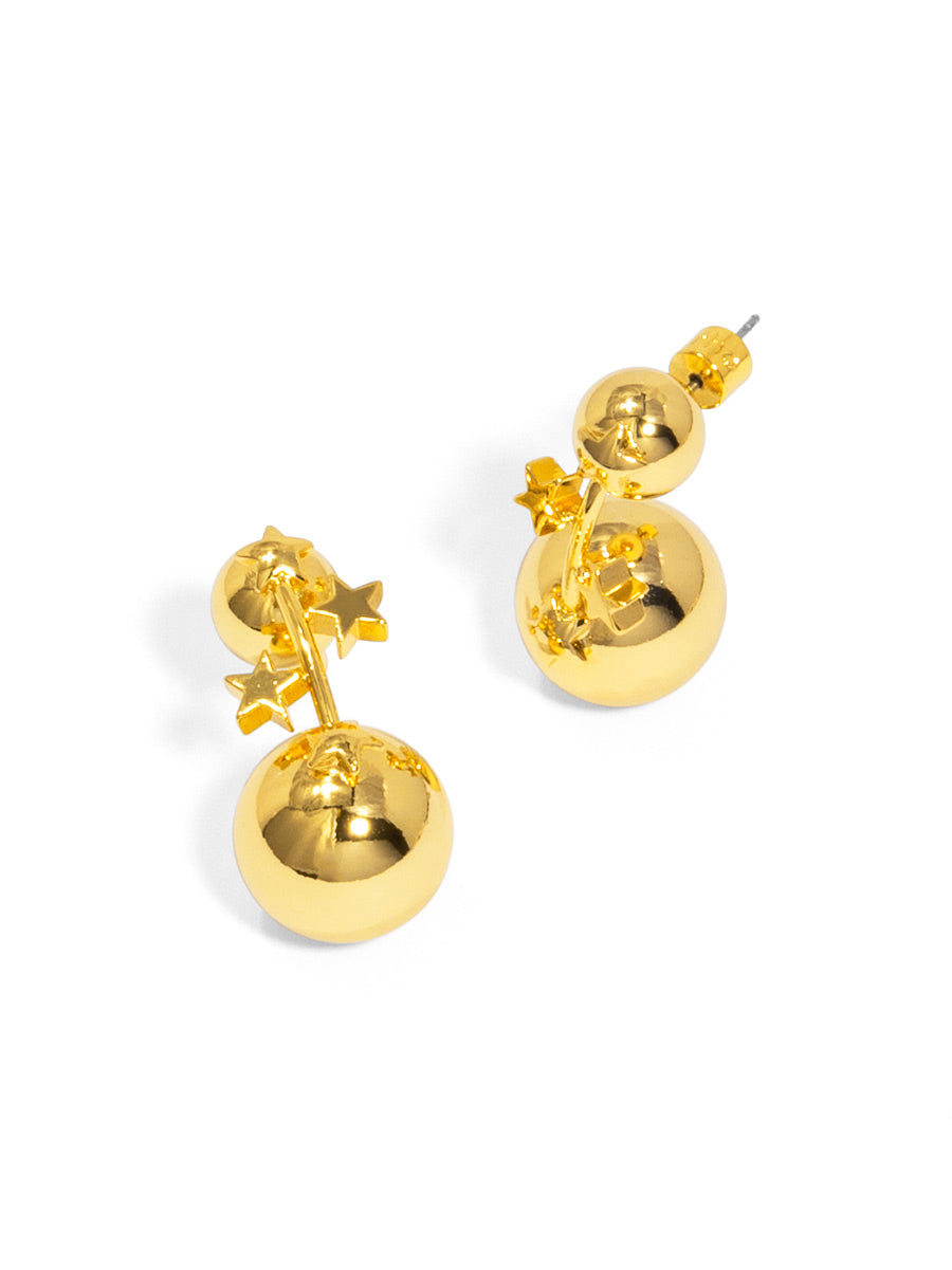 Double Bead with Stars Ear Jacket