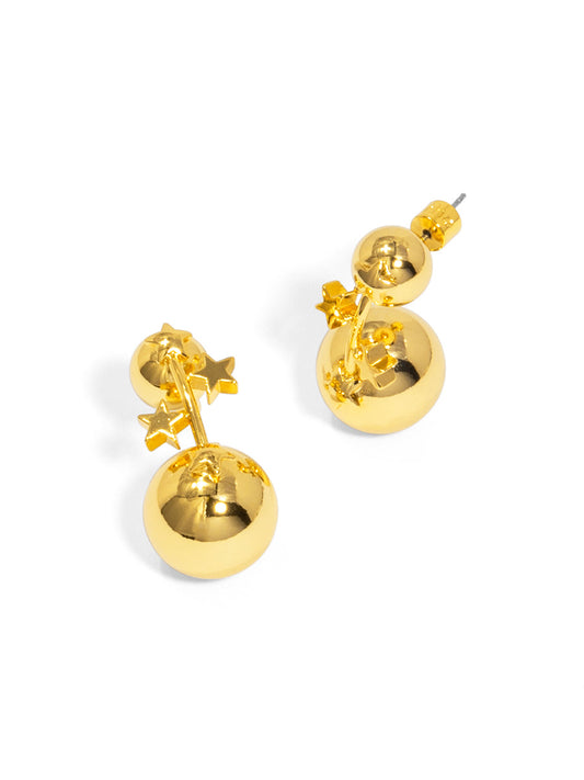 Double Bead with Stars Ear Jacket