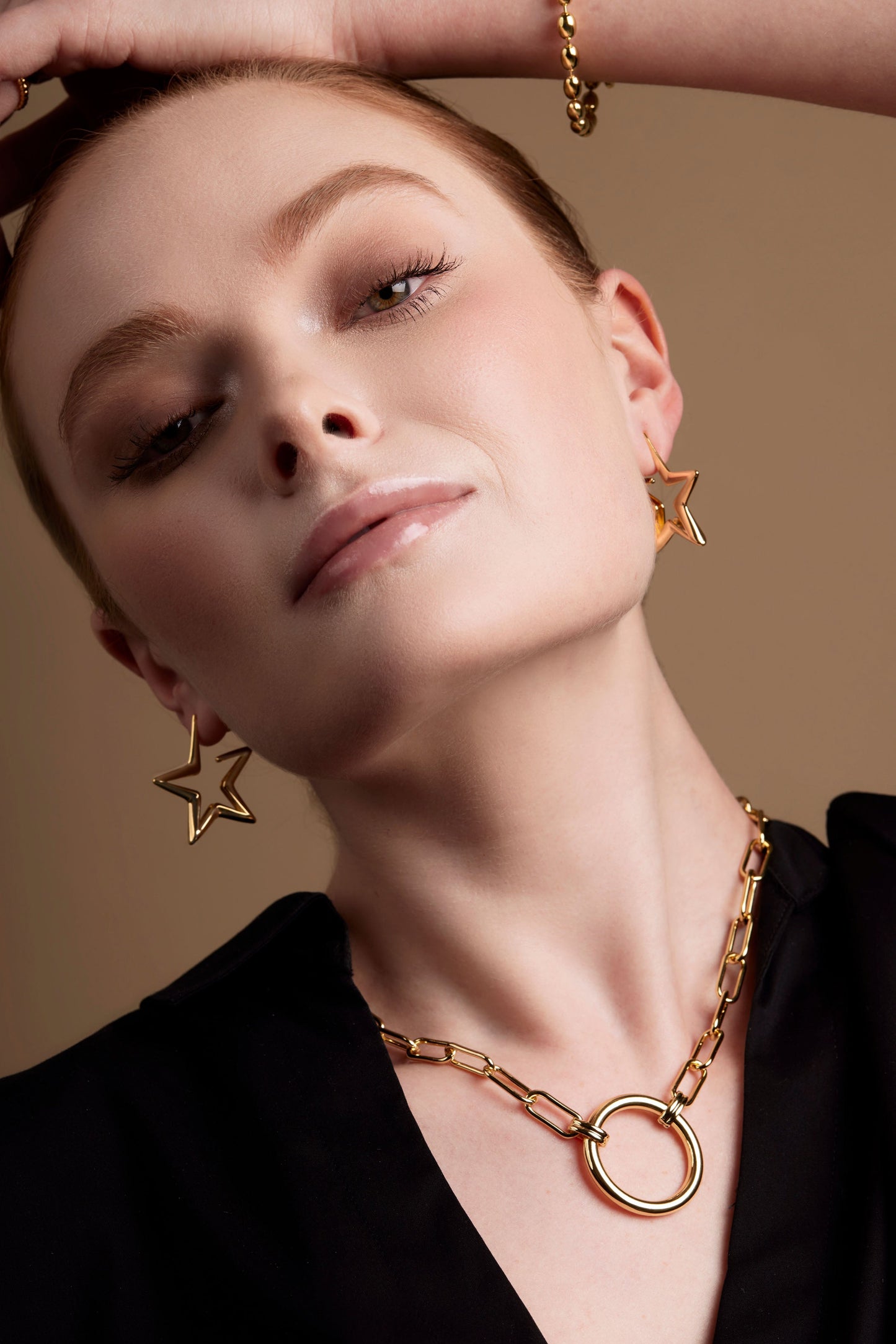 Open Star Hoop Earring