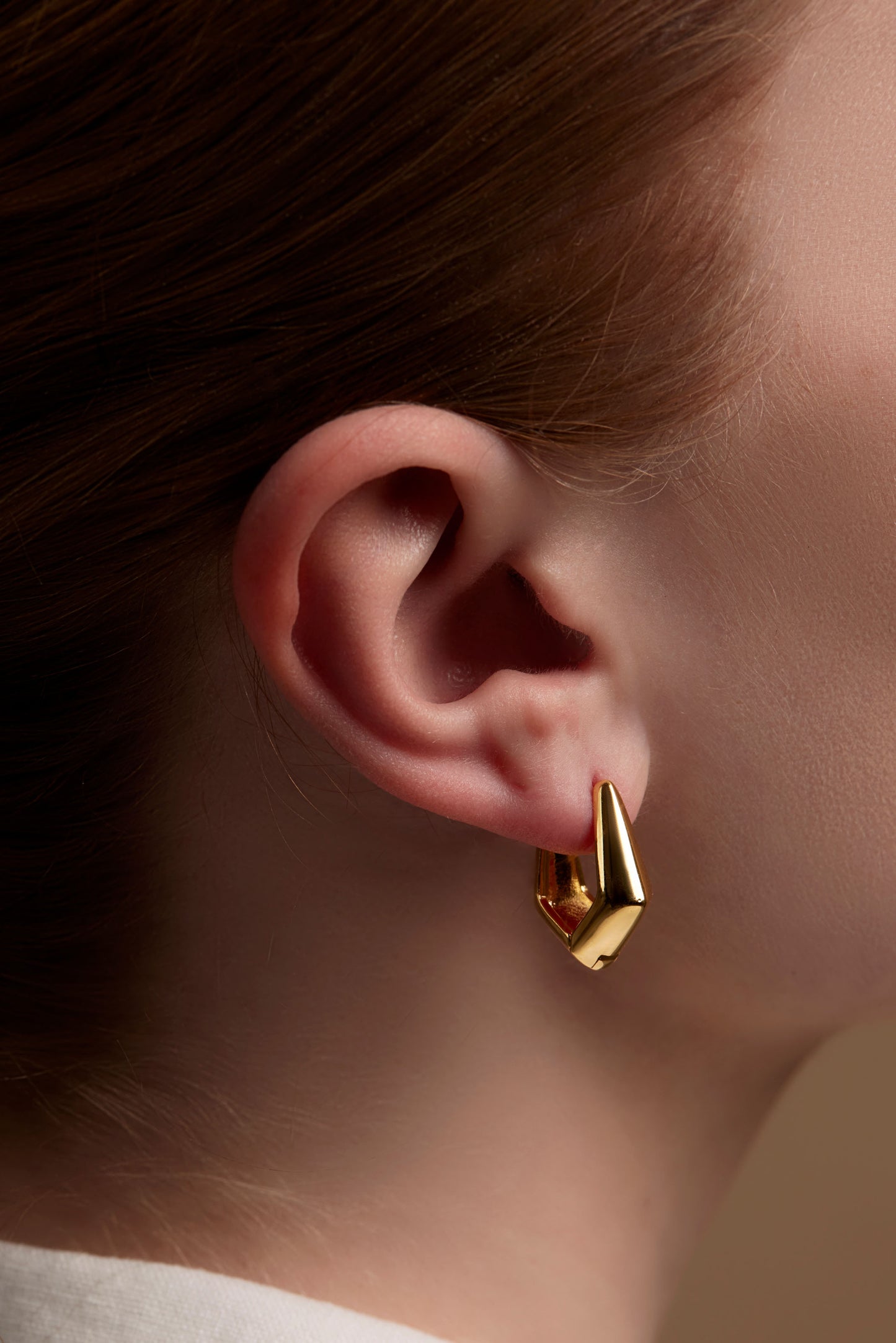 Pentagon Huggie Earring