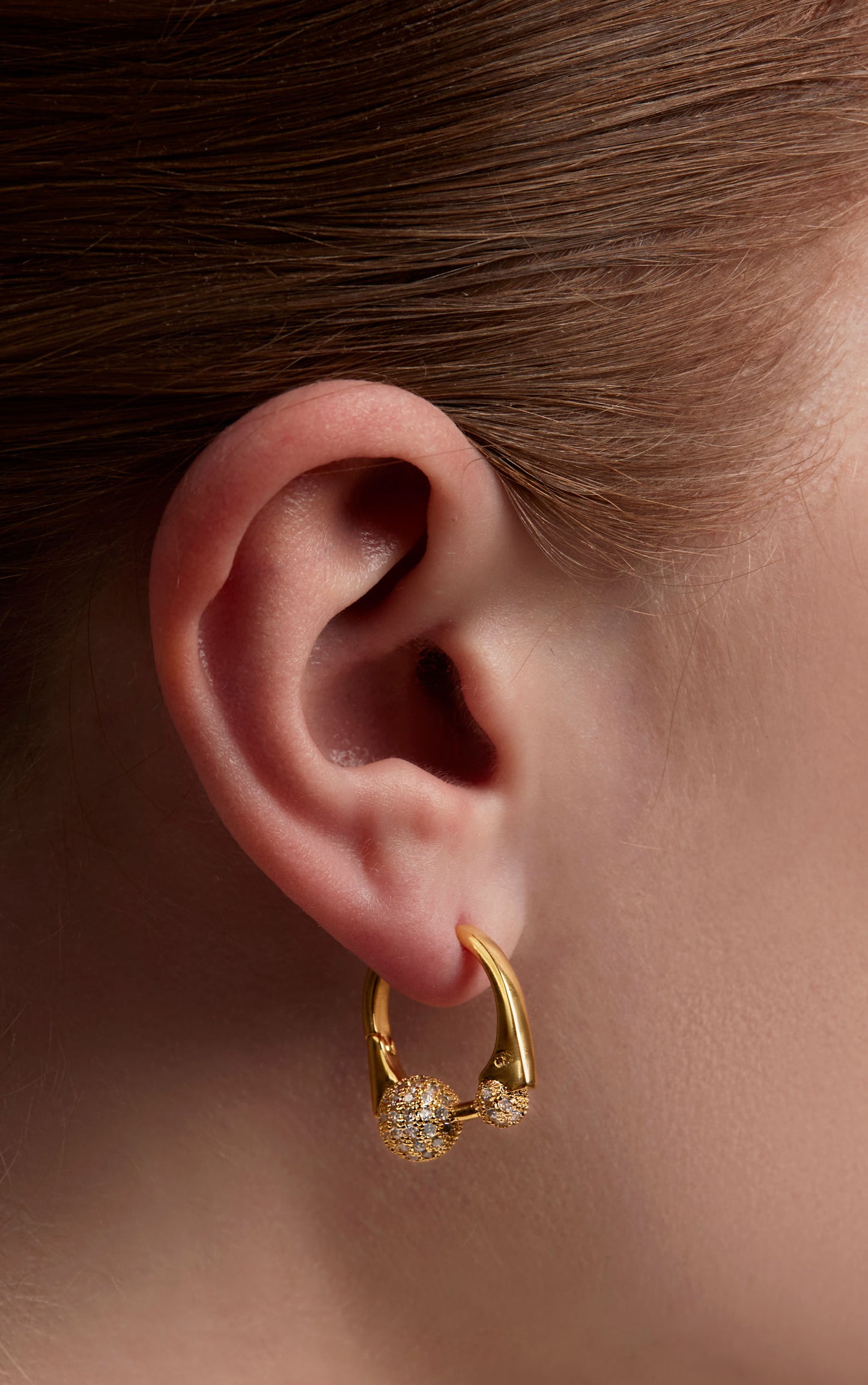 Orbit Pave Hoop Earring