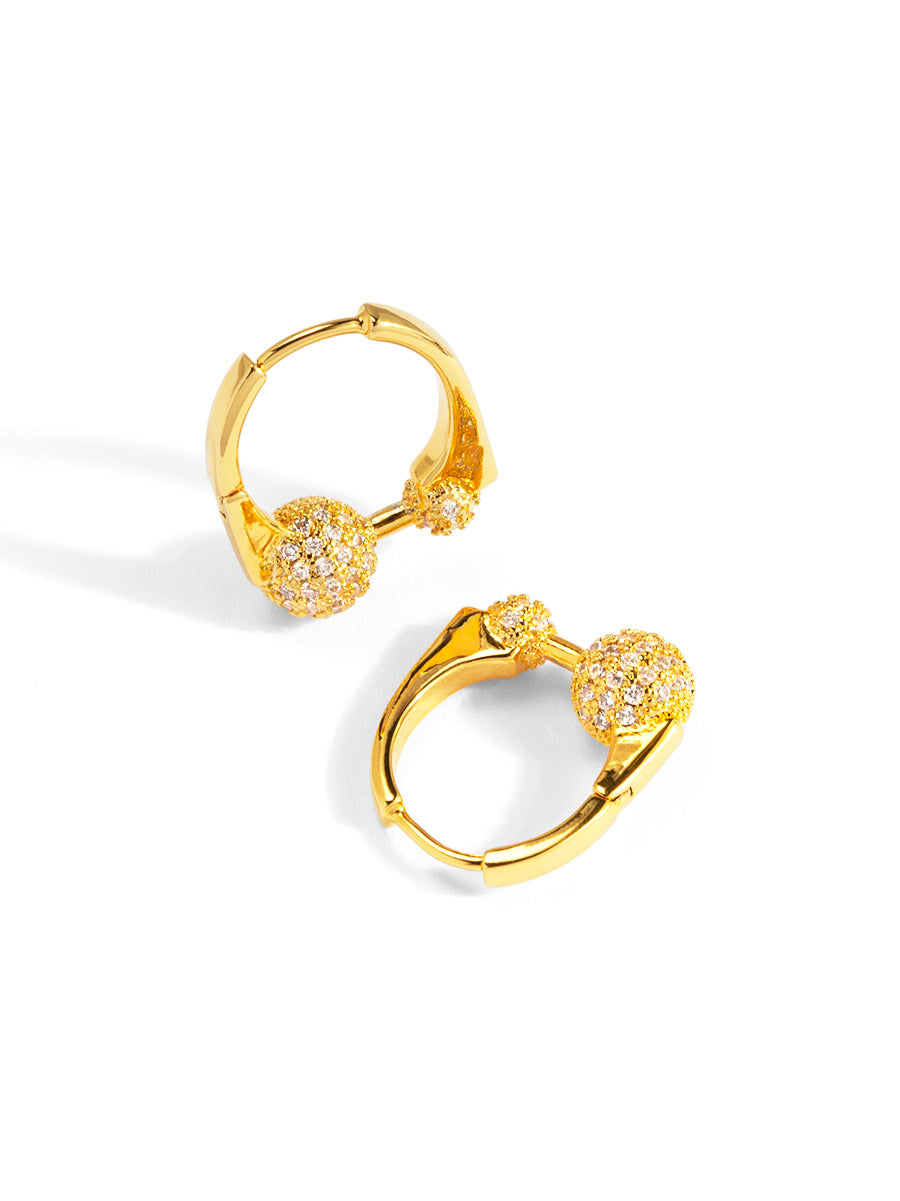 Orbit Pave Hoop Earring