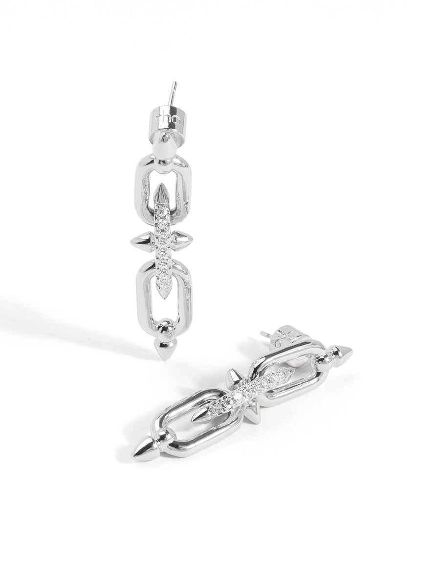 Pave Spike Link Earring