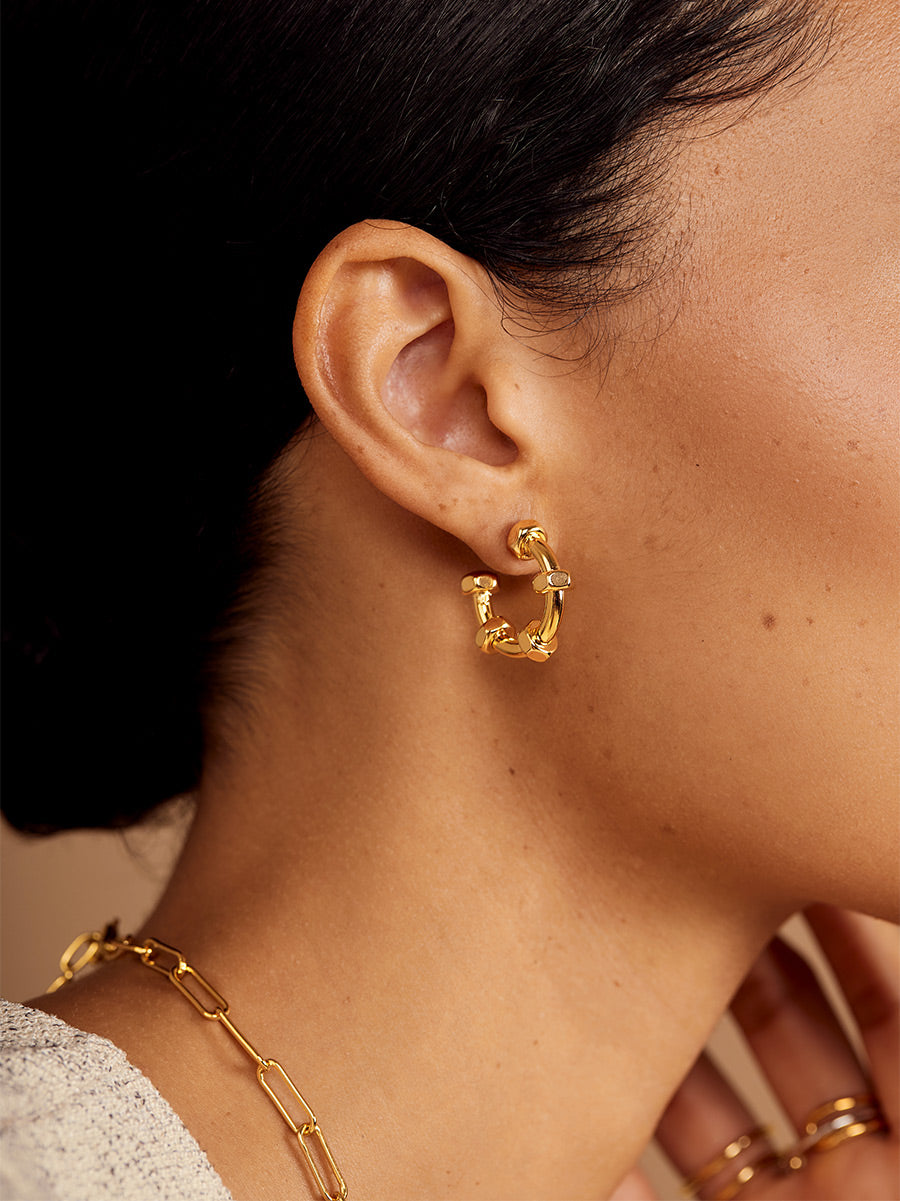 Bolt Hoop Earring