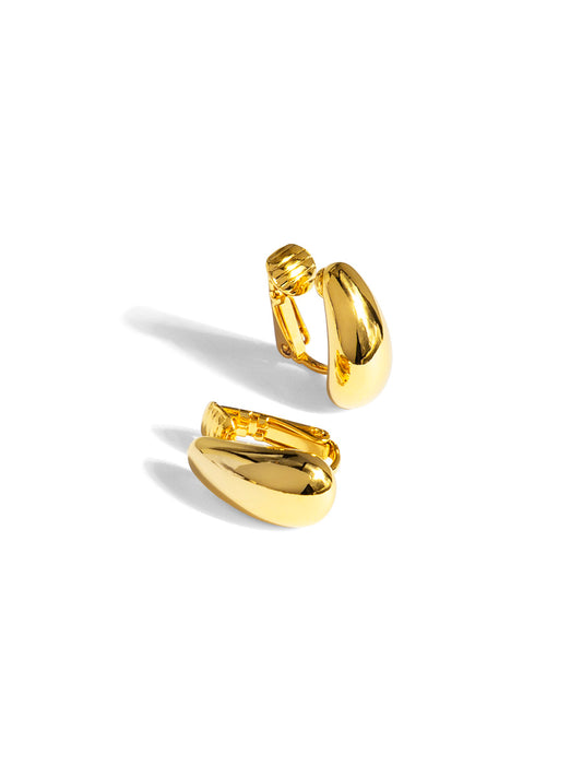 Sculpted Teardrop Ear Cuff/Clip On Earring