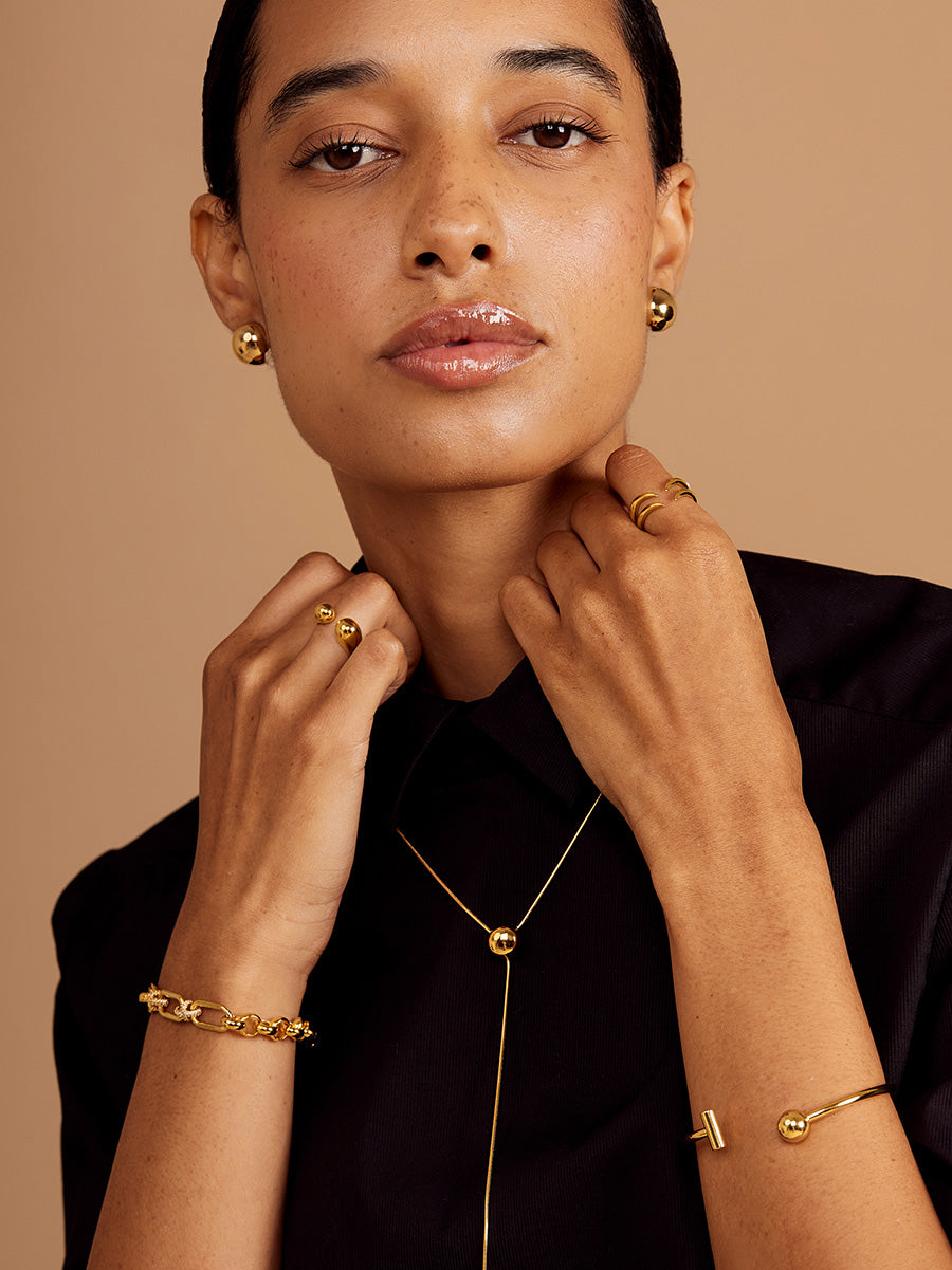 Polished Dome Ear Cuff/Clip On Earring