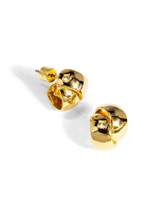 Sculpted Knot Hoop Earring