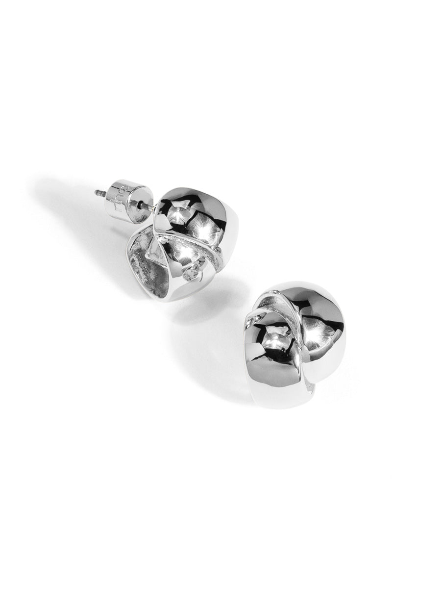 Sculpted Knot Hoop Earring