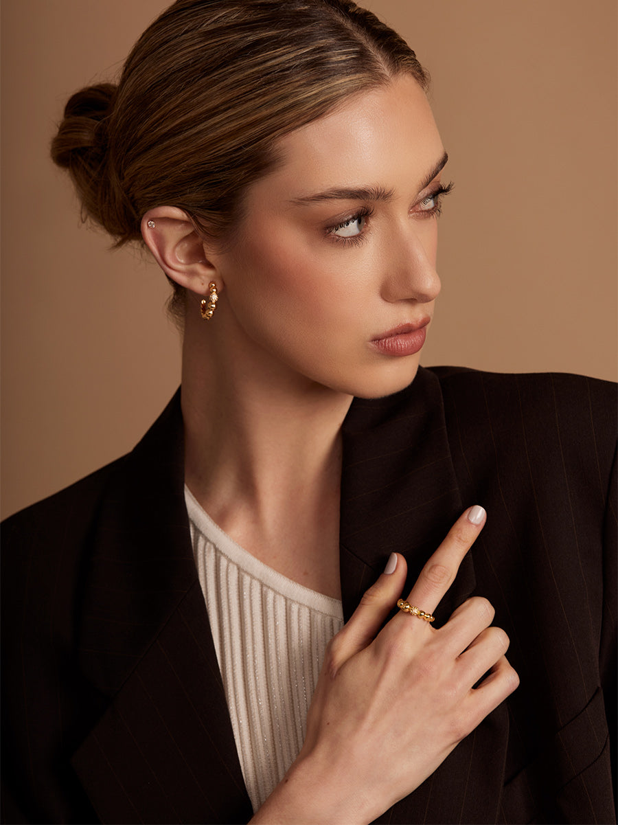 Pavé Orbit Hoop Earring