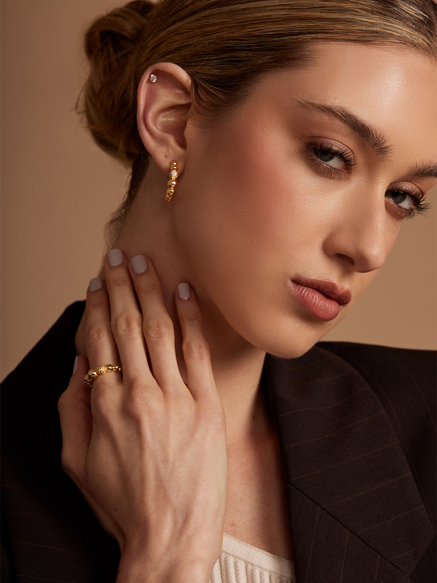 Pavé Orbit Hoop Earring