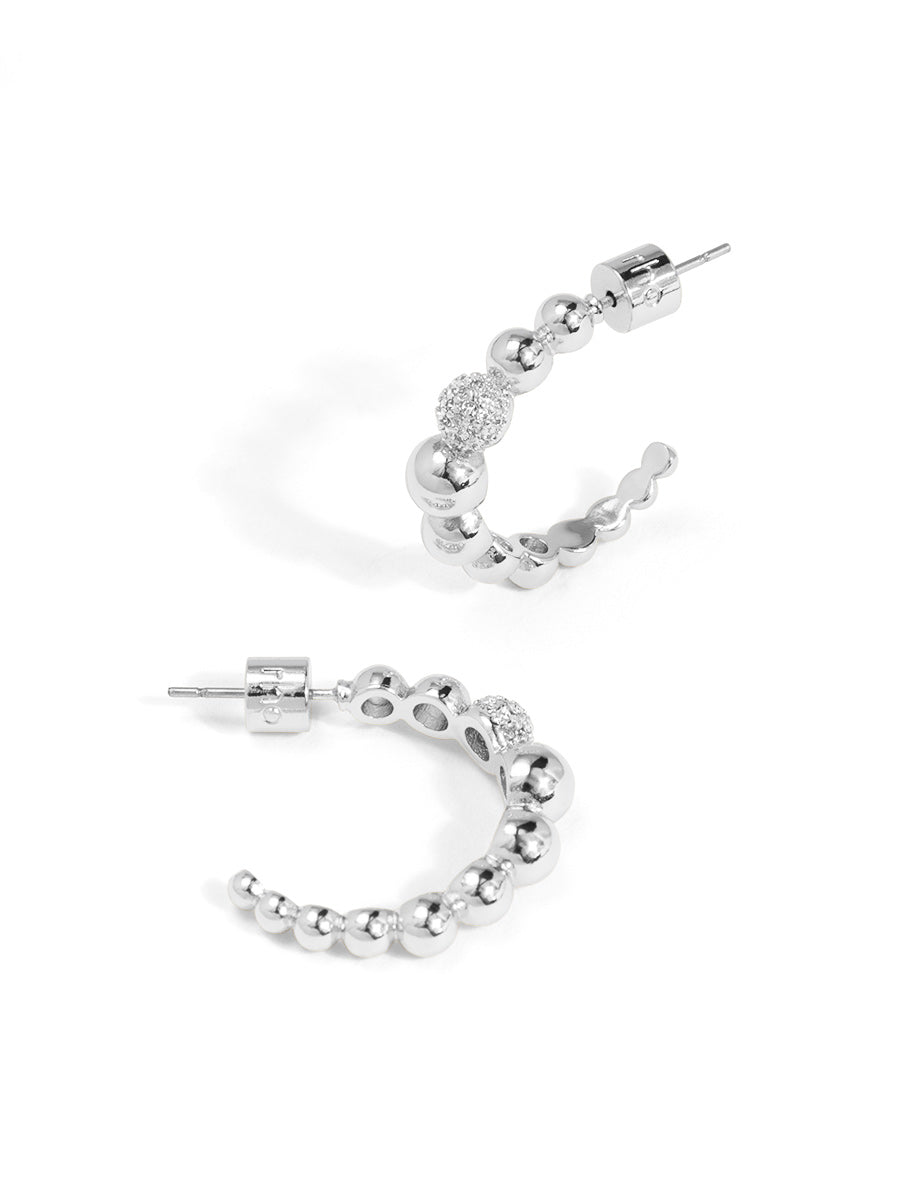Pavé Orbit Hoop Earring