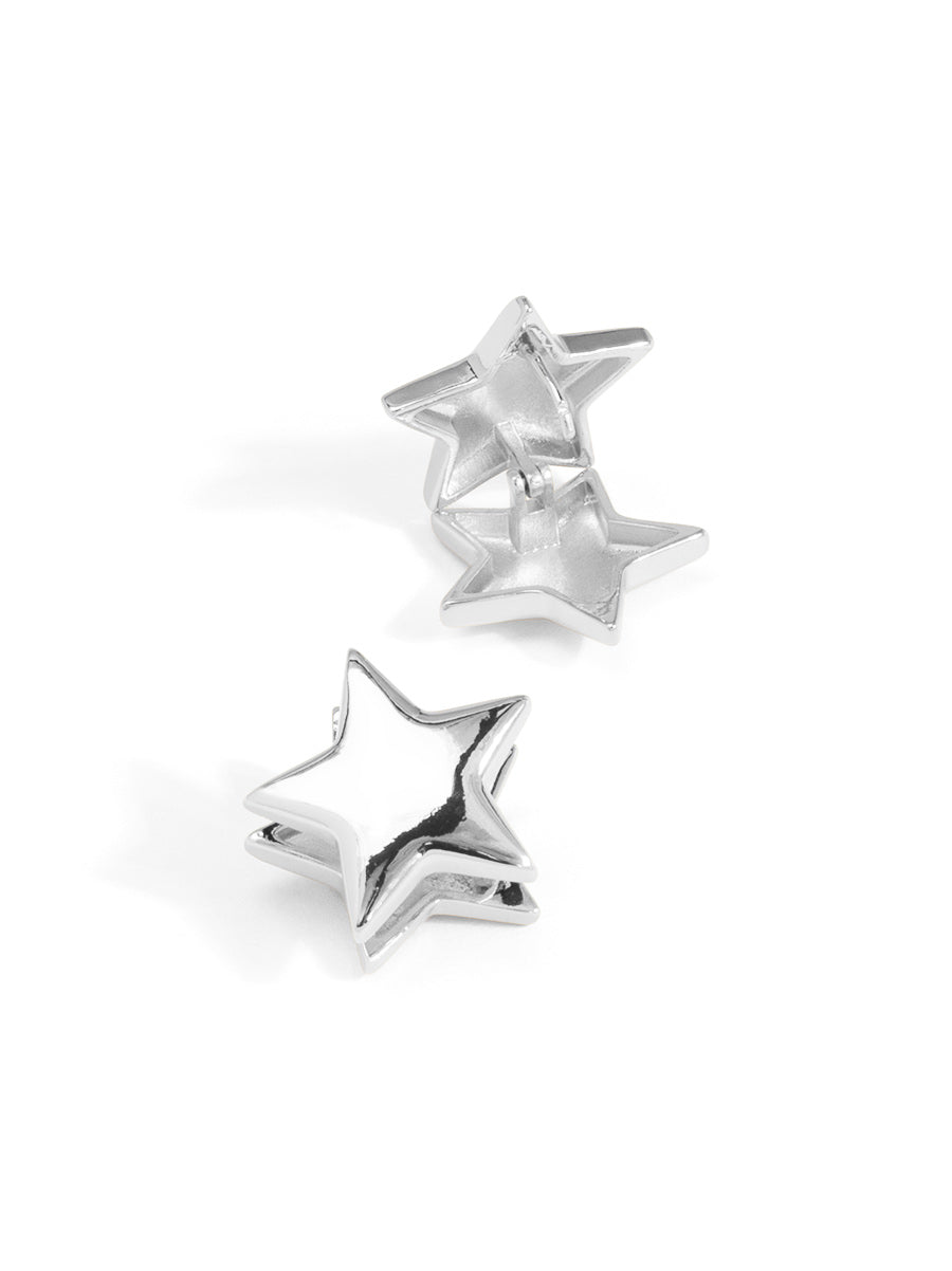 Double Star Chunky Stud Earring