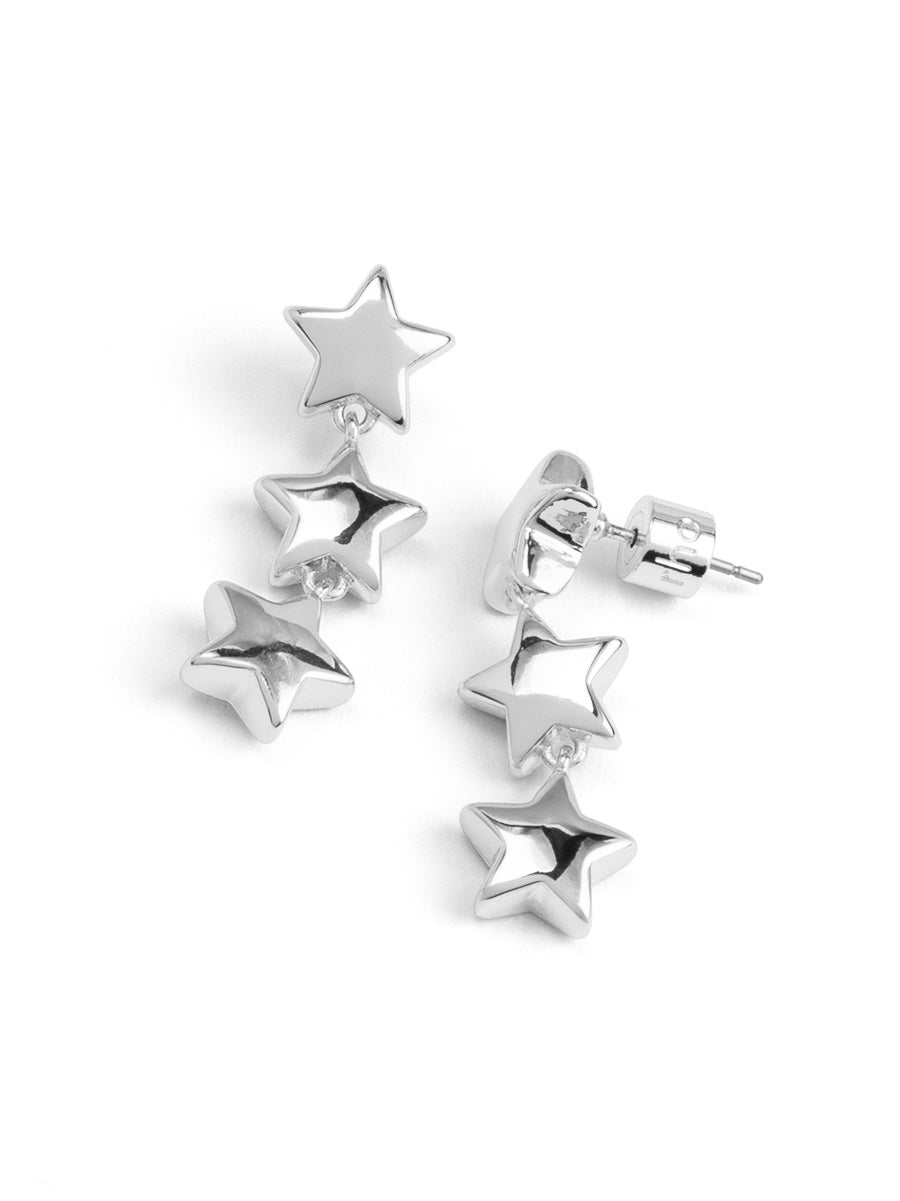 Triple Star Drop Earring