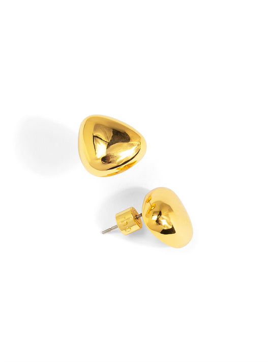 Puffy Triangle Stud Earring