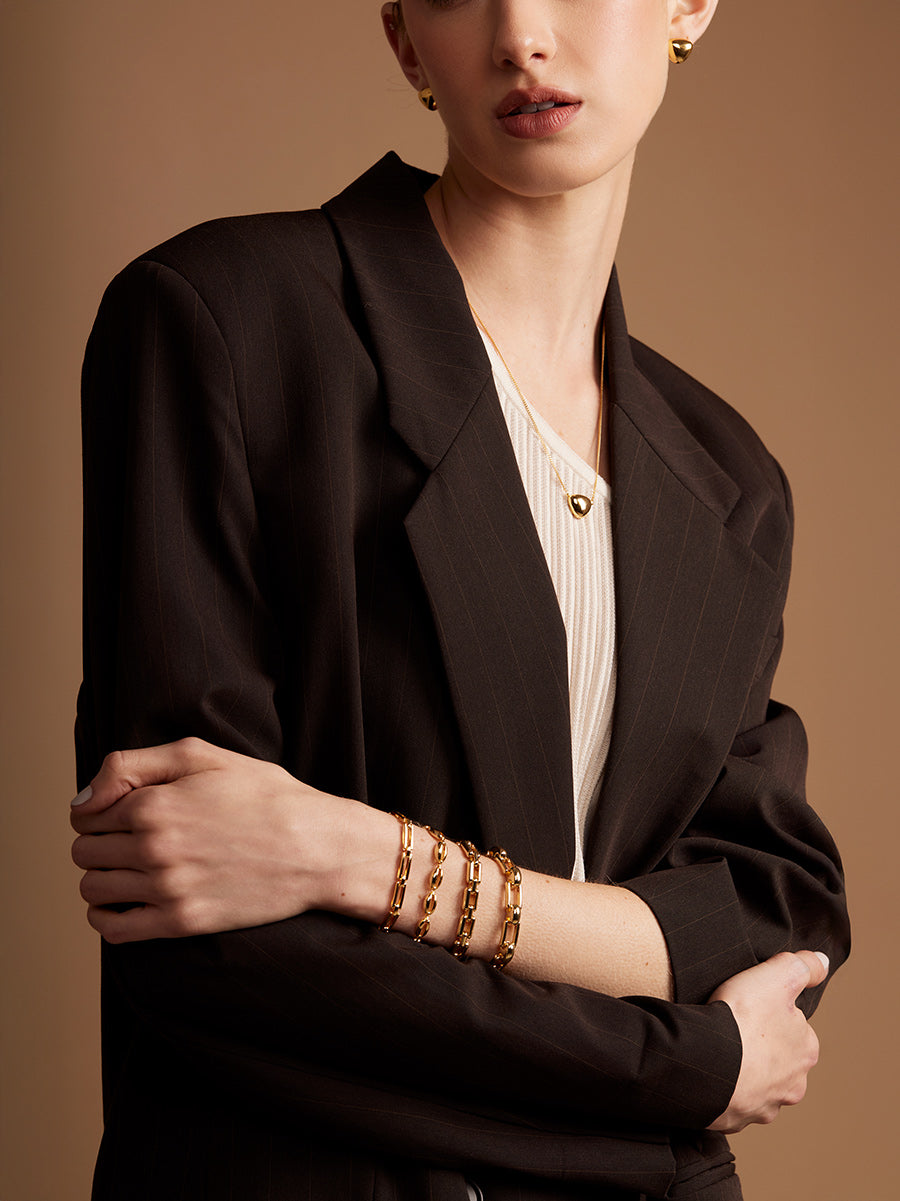 Puffy Triangle Stud Earring