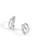Textured Twin Hoop Clip-On Earring
