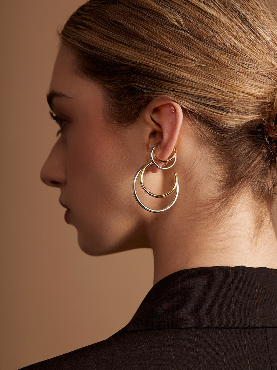 Two-Tone Orbit Ear Cuff