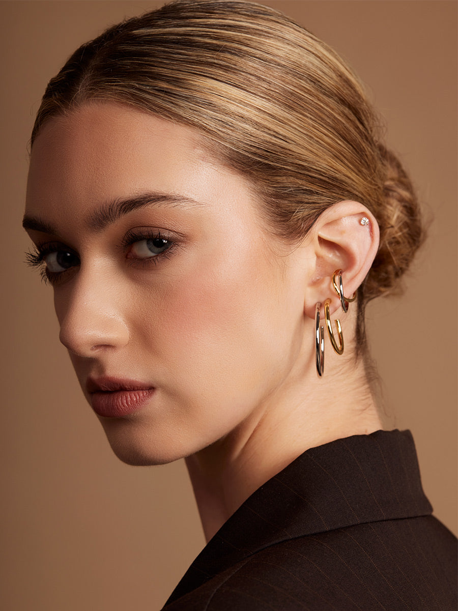 Two-Tone Orbit Ear Cuff