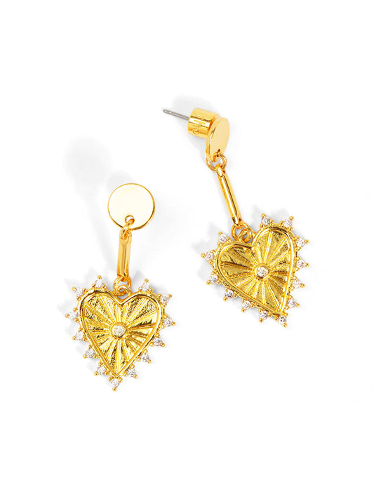 Radiant Heart Drop Earring