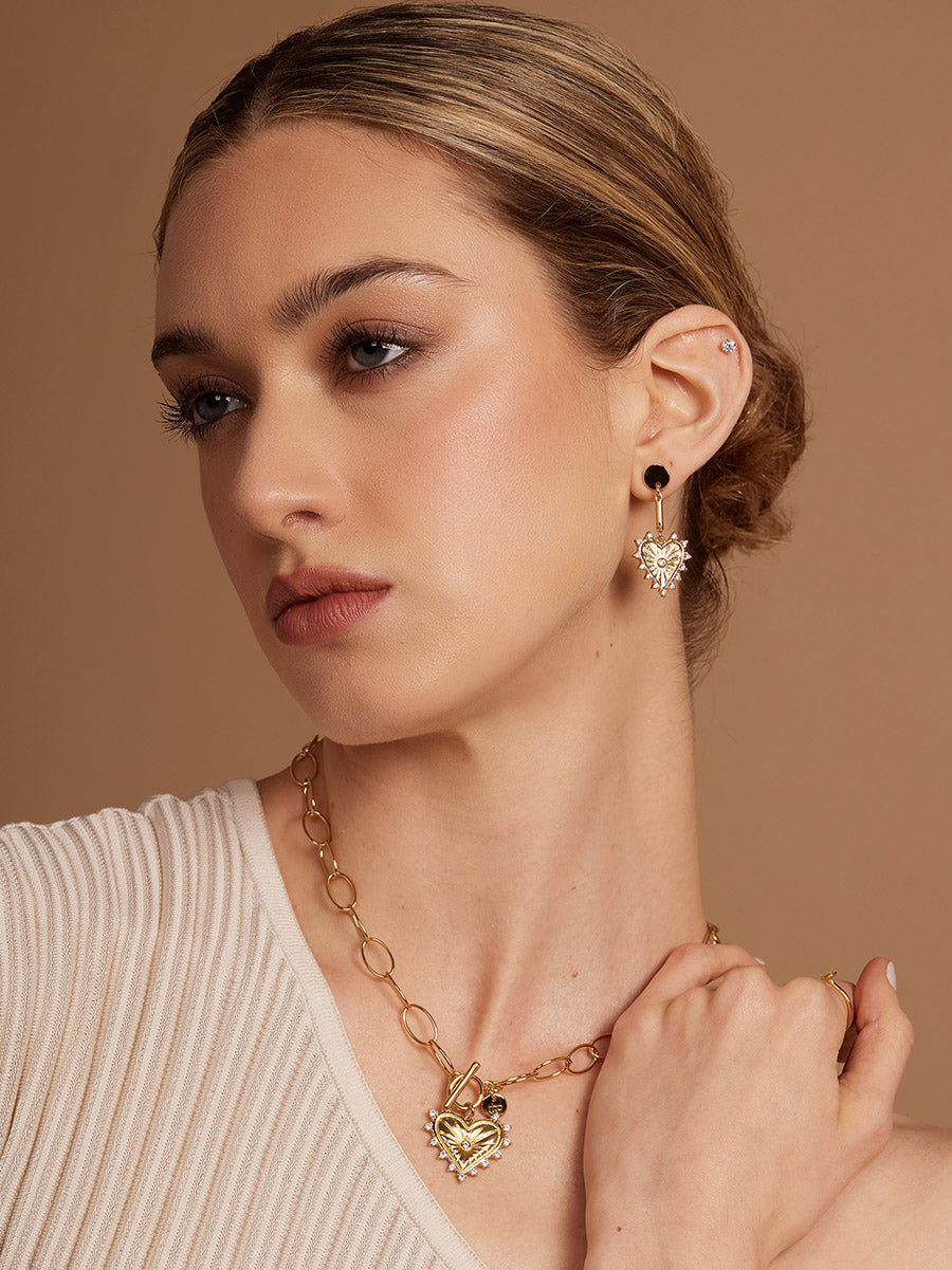 Radiant Heart Drop Earring