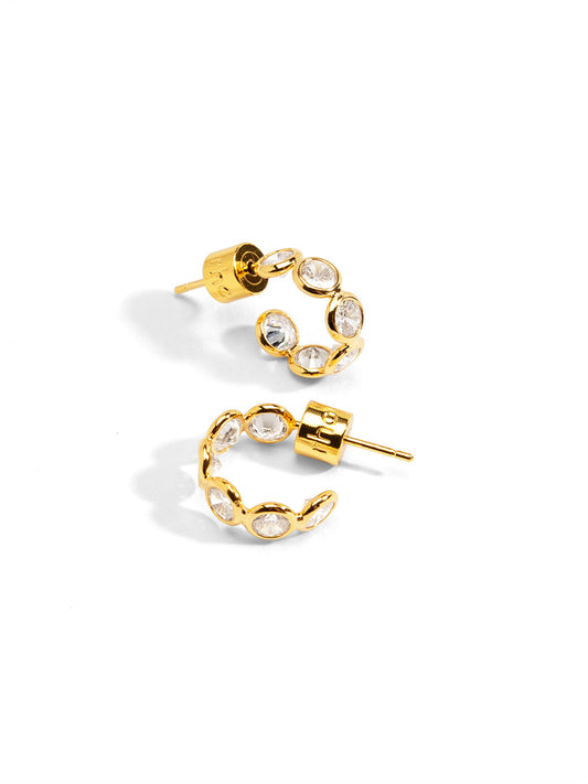Crystal Fringe Hoop Earring