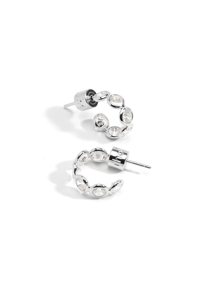 Crystal Fringe Hoop Earring