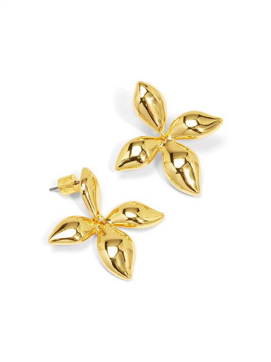 Puffed Petal Stud Earring