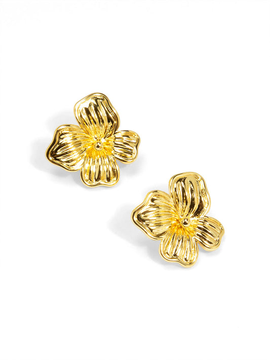 Textured Blossom Stud Earring