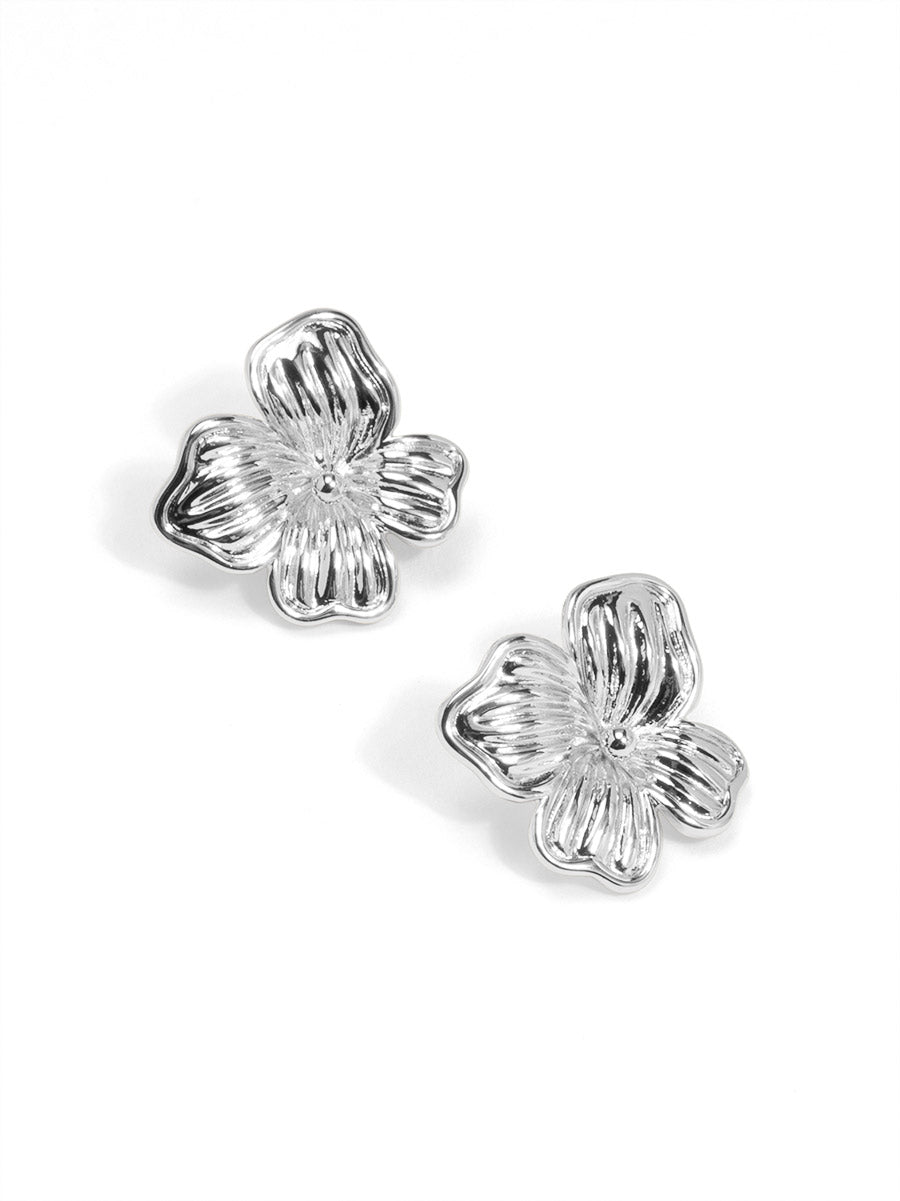 Textured Blossom Stud Earring