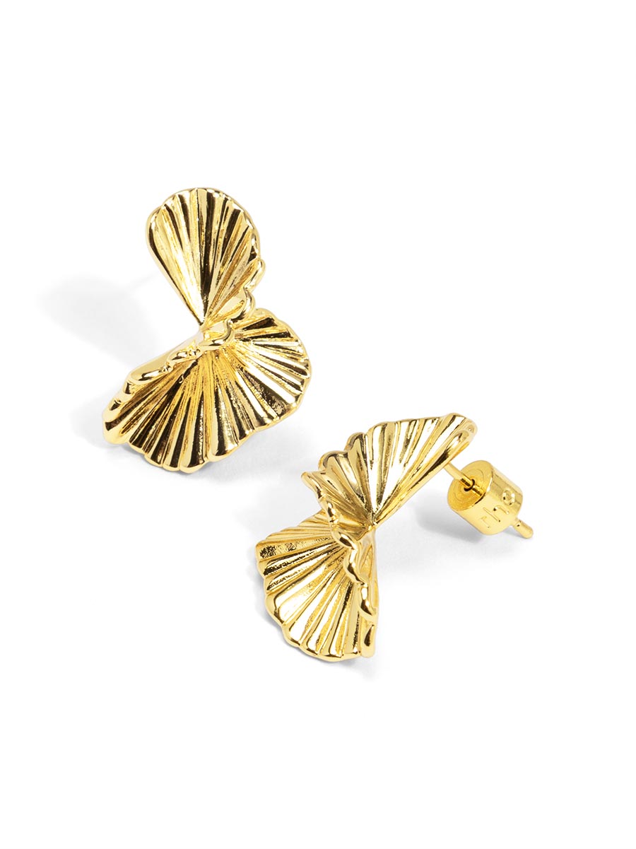 Ruffled Petal Statement Earring