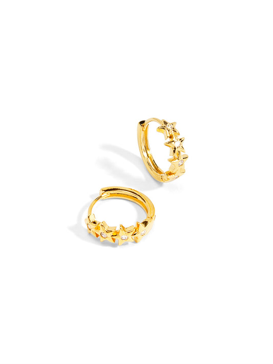 Crystal Star Huggie Earring