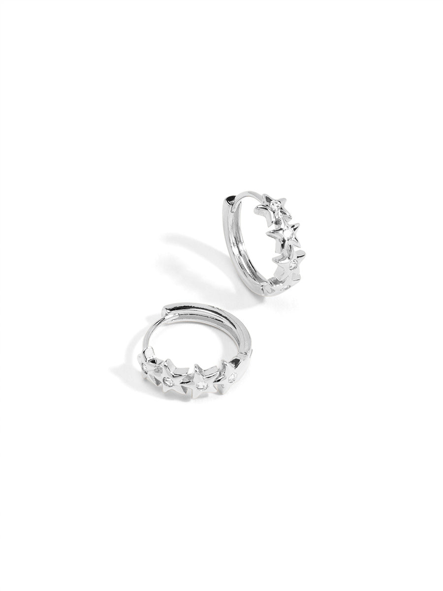 Crystal Star Huggie Earring