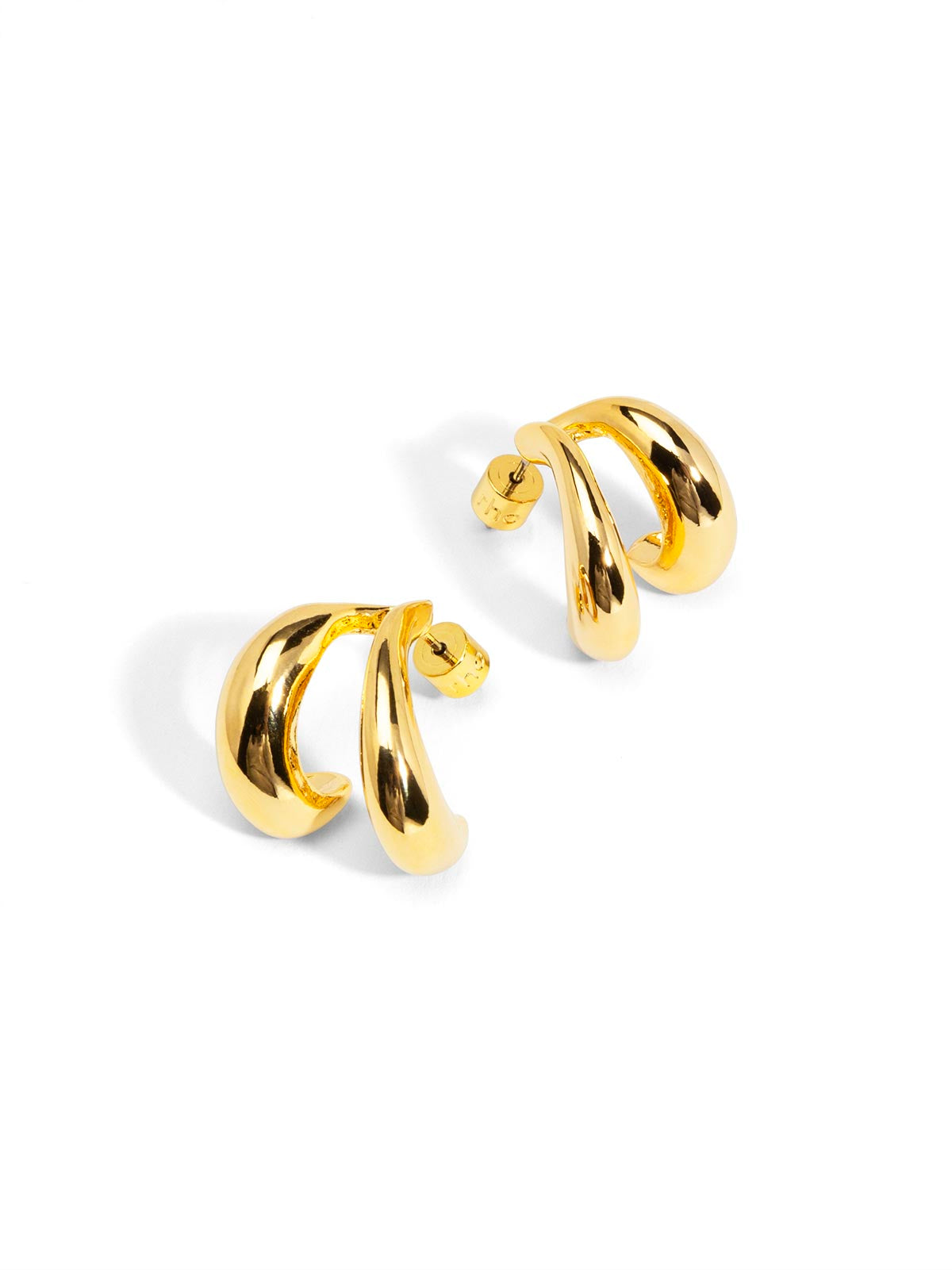 Chunky Double Row Drop Earring