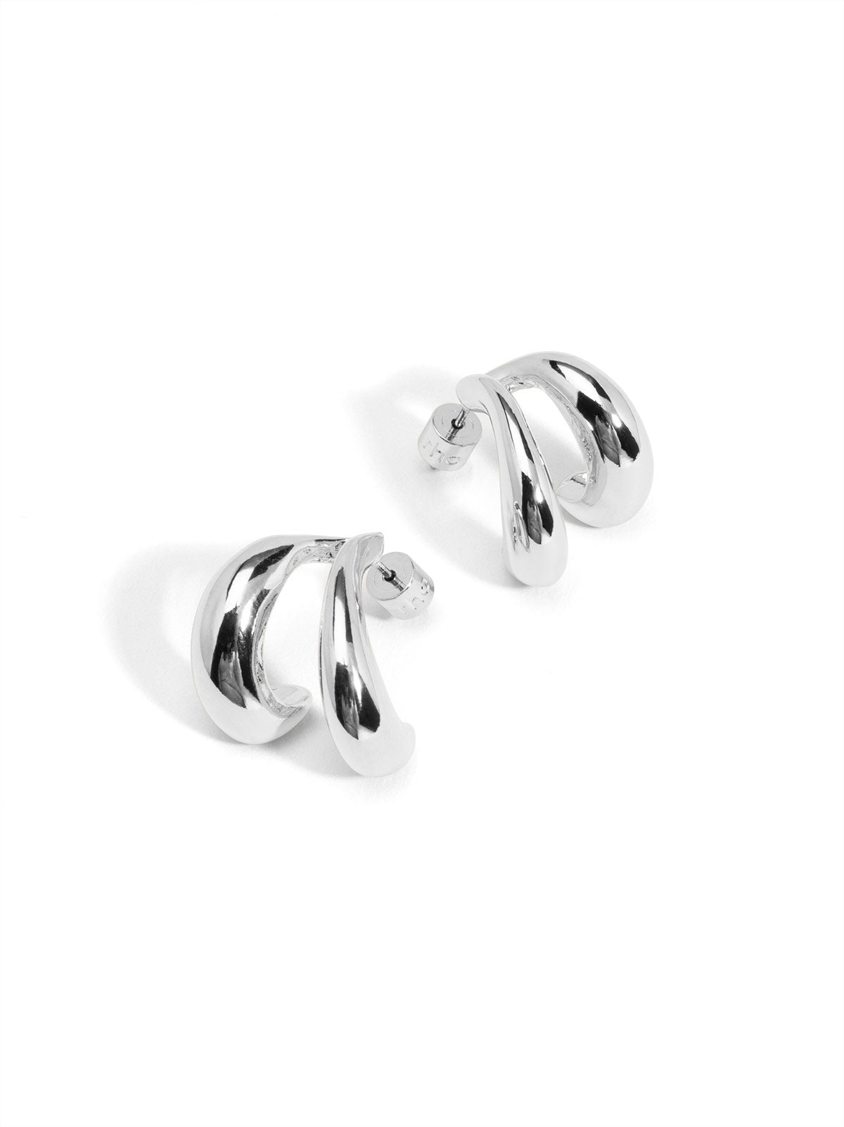 Chunky Double Row Drop Earring