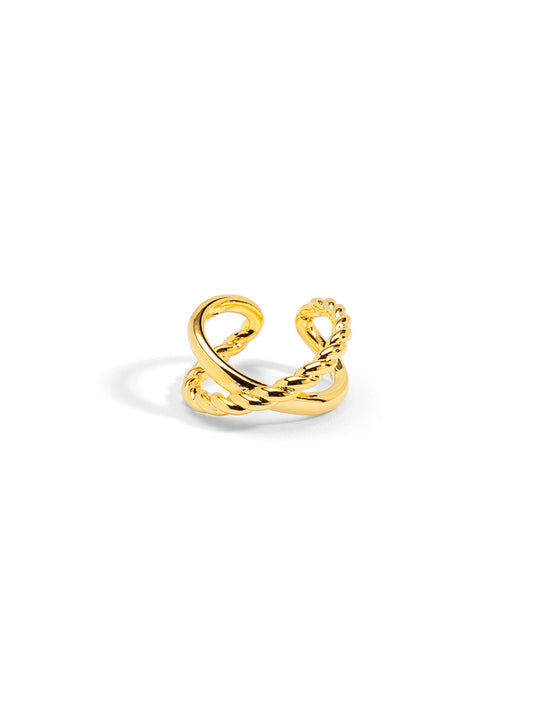Twisted Double Band Ear Cuff