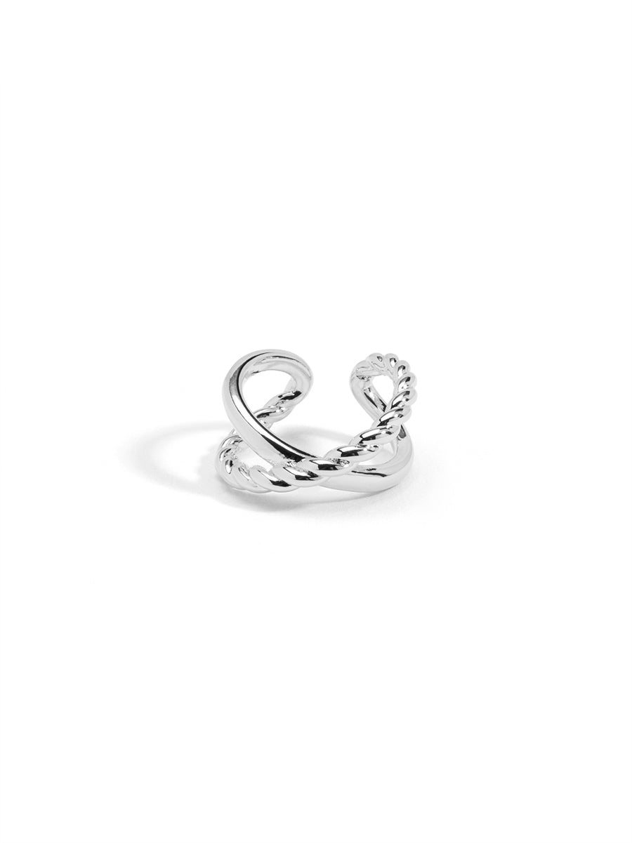 Twisted Double Band Ear Cuff