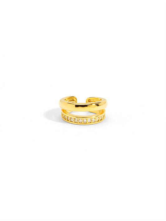 Pave Double Band Ear Cuff