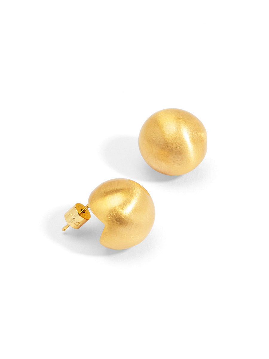 Brushed Gold Round Stud