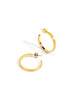 Brushed Gold Slim Small Hoop