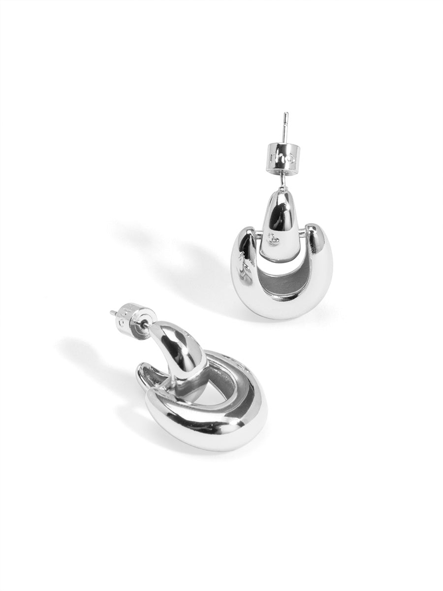 Puffy Doorknocker Earring
