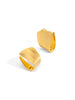 Brushed Gold Folded Square Stud